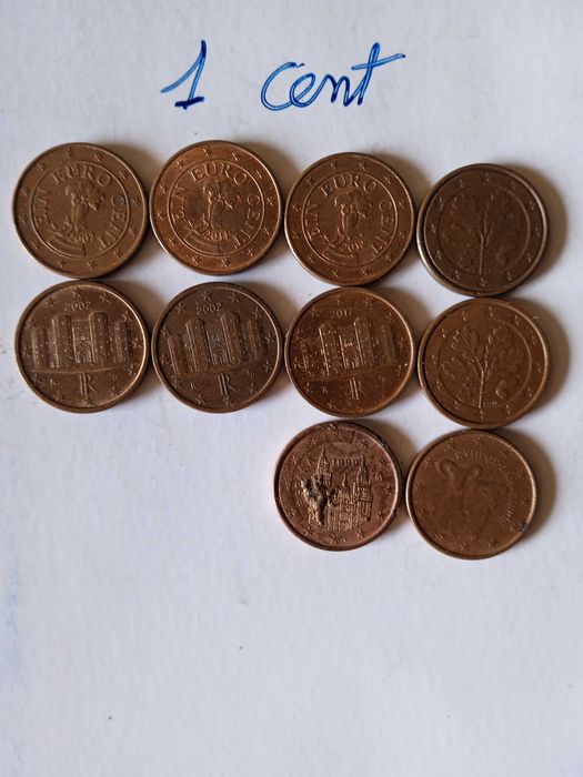 Moedas de euro com erro de cunhagem