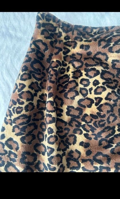 Spódnica brązowa czarna panterka