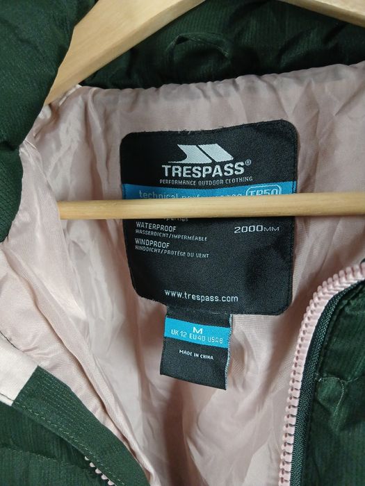 Trespass Kurtka damska 2000MM ciemnozielona zimowa pikowana M