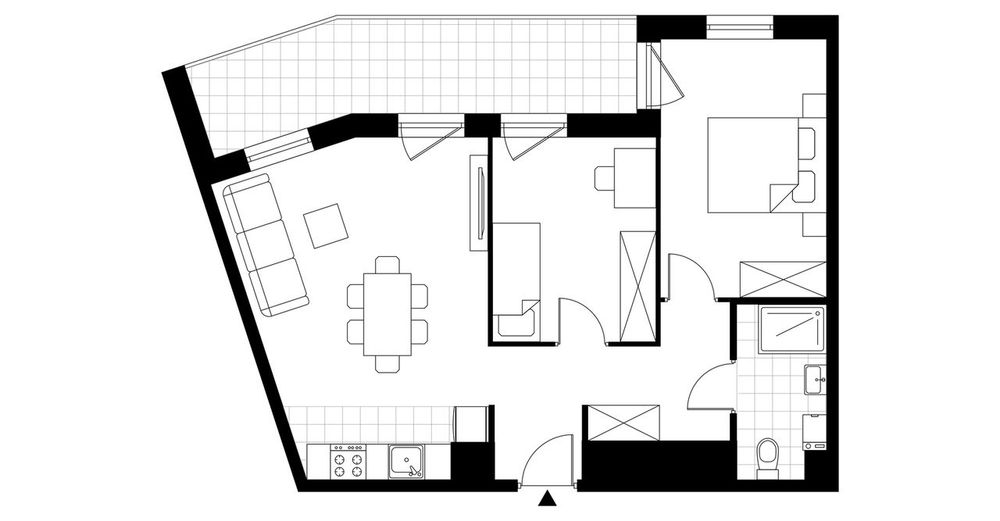 3-pokojowe mieszkanie 56 m² + taras Bez Pośredników - Widok 4