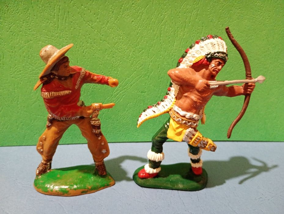 Солдатики периода СССР LAFREDO Испания 60 года ковбои индейцы 100мм