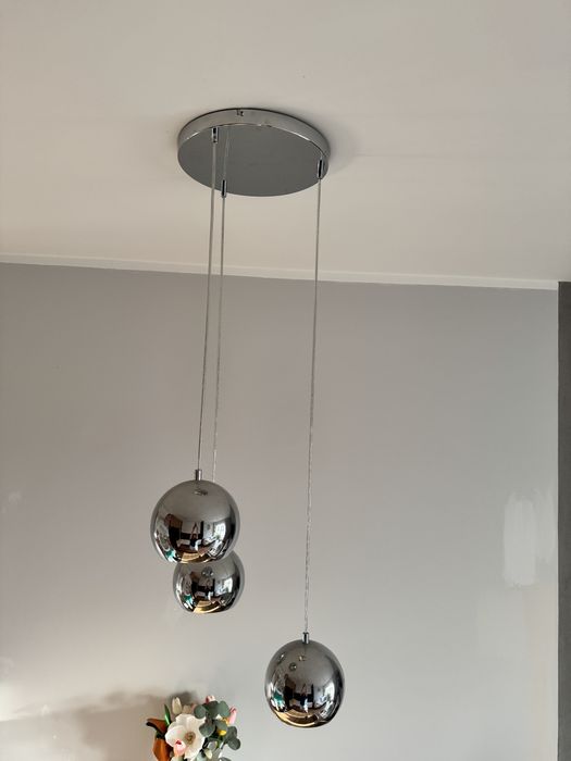 Lampa wisząca srebrne kule