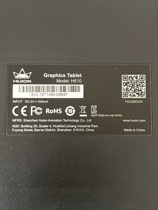 HUION Tablet graficzny H610
