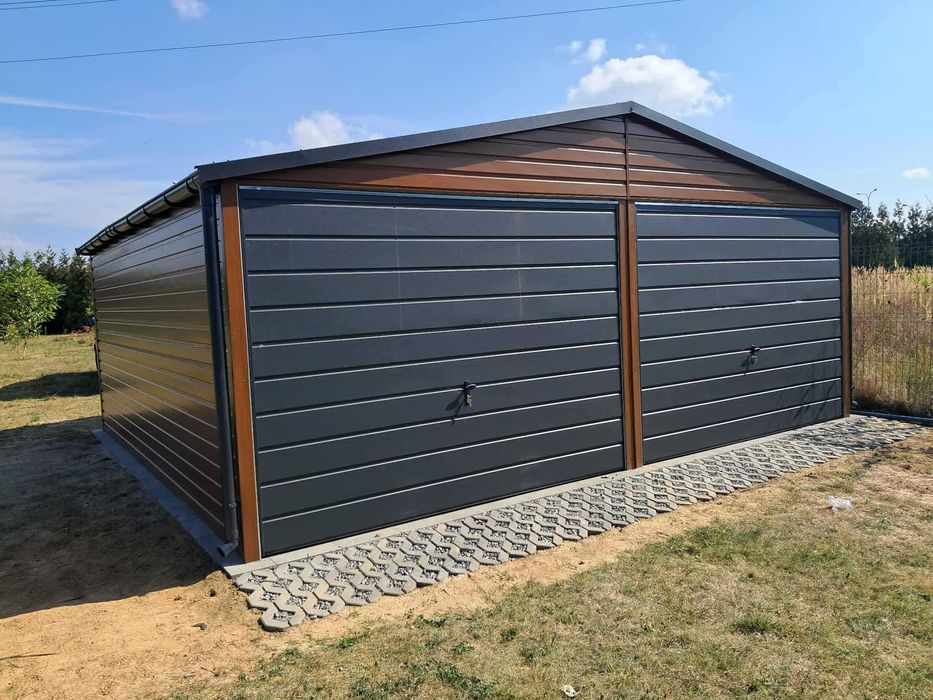 Garaż blaszany 6x5 Wzmocniony PROFILAMI. Producent SZYBKA REALIZACJA