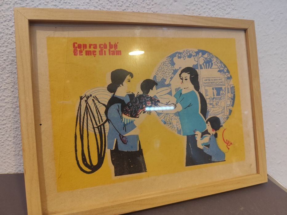 Plakat propaganda Wietnam lata 50-60 vintage retro prl