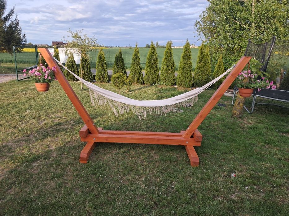 Stelaż  drewniany na hamak