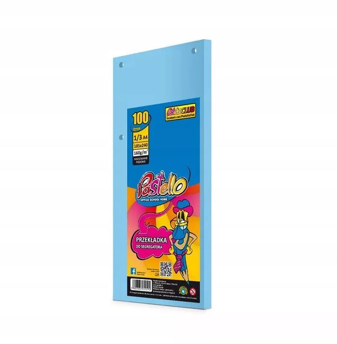 Przekładki papierowe Pastello A4. Pastello. Nowy Produkt