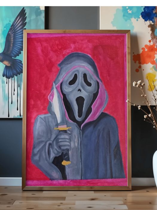 Quadro Pintura A3 de ghost face