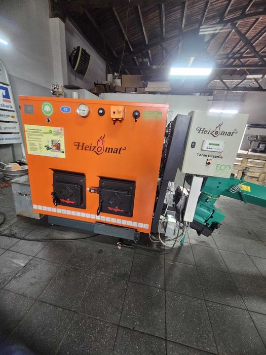 Piec na Trociny Zrębki Wióra Odpady MDF HDF Heizomat 60kw