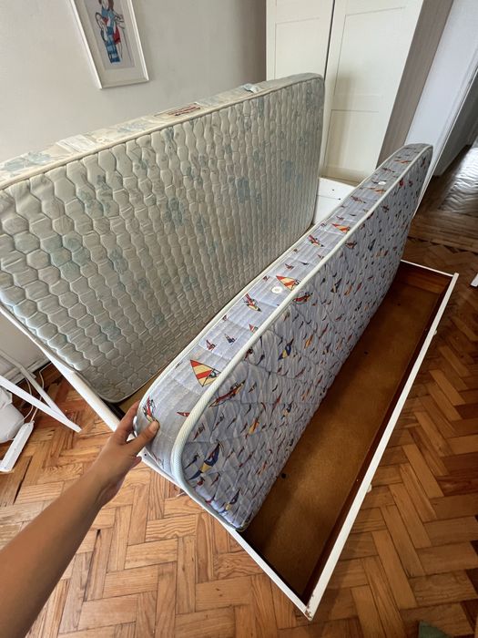 Cama dupla com dois colchoes