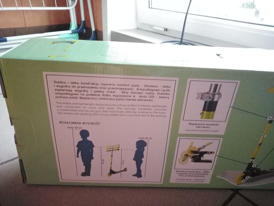 Hulajnoga na 2 kółkach LED +6 lat