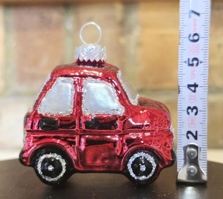 Bombka choinkowa szklany samochód AUTO MALUCH  Fiat 126p jak z prl