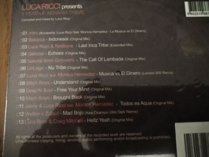 CD Luca Ricci Aenaria Tribal Novo