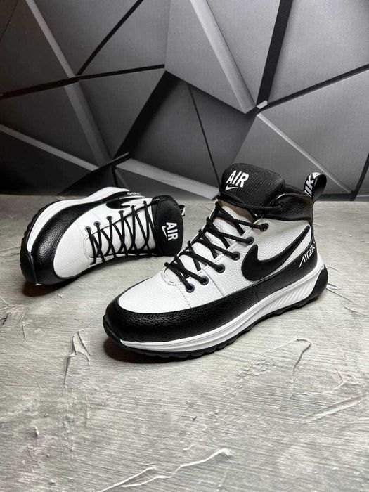Зимові чоловічі кросівки черевики Nike ШКІРА топ якість , ботинки мужс