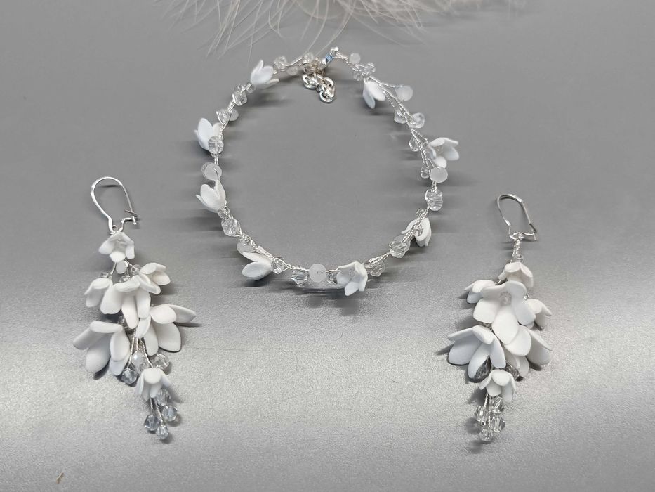 Komplet ślubny kwiaty