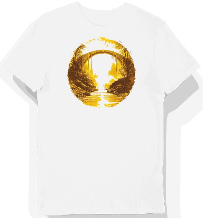 Koszulka męska biała z nadrukiem Bifrost L