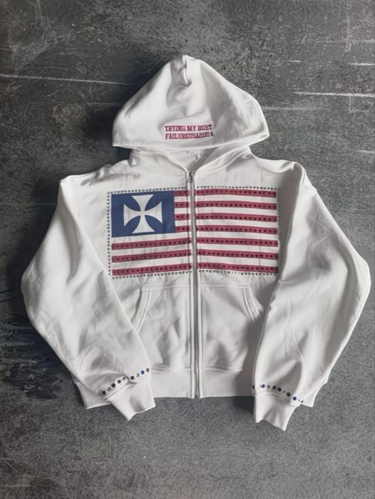 кофта usa с крестом/худи viper dril voskyt opium drip