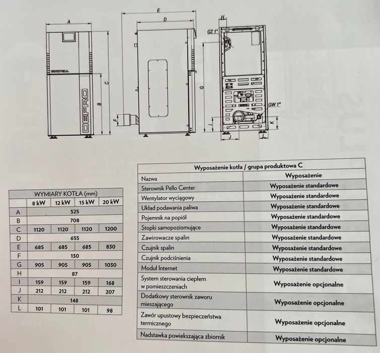Kocioł piec pellet Defro Evopell 8-20kw Mały Audyt/Dotacja/Montaż