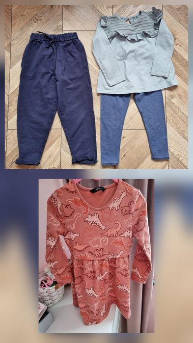 Zestaw paka ubranek dla dziewczynki Zara h&m Next 110