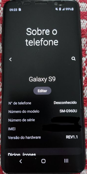Samsung Galaxy S9 SM-G960U 64GB – 4G – Ótimo Estado c/ Películas