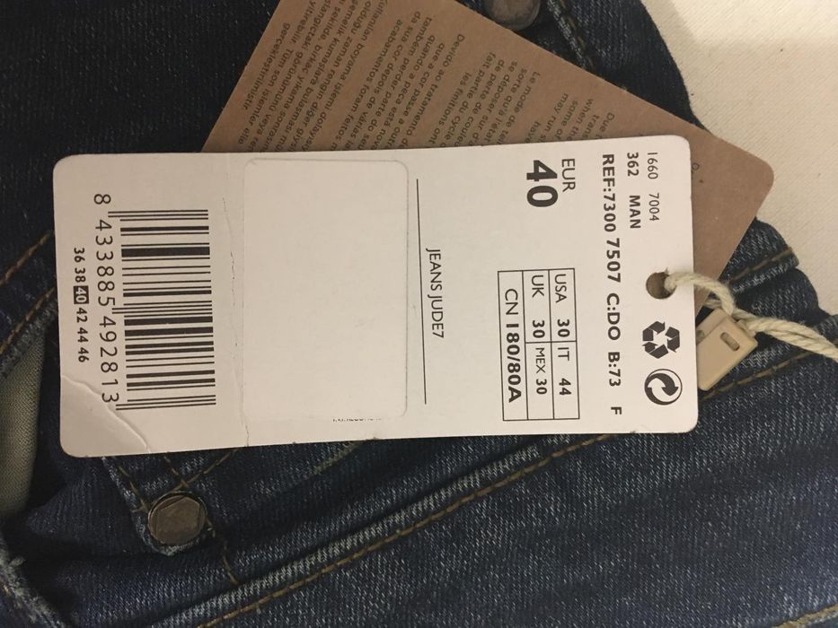 Джинсы мужские новые mango skinny jude скинни 40 размер с бирками