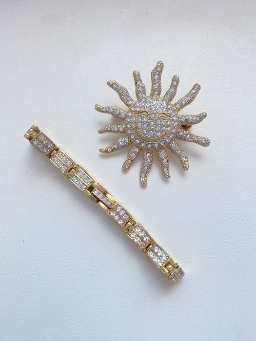 Брошка + браслет комплект, винтаж из Америки