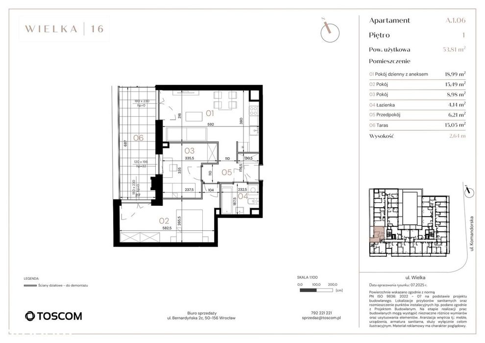 3-pokojowe mieszkanie 53 m² + taras Bez Pośredników - Widok 3