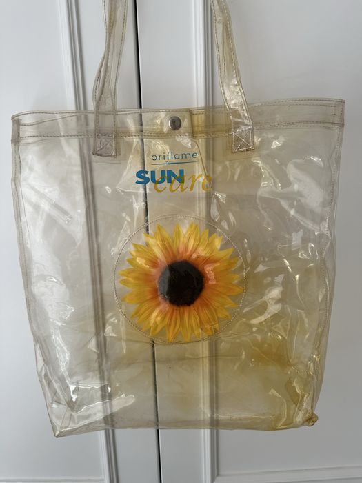 Pojemna plastikowa torba letnia/plazowa