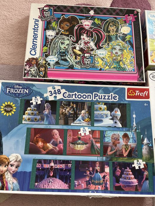 Puzzle 8 szt trefl clementoni kubus puchatek peppa mickey mouse elza