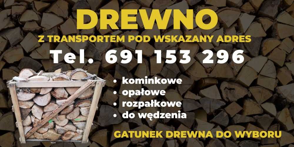 Drewno kominkowe opałowe suche sezonowane świeże opał drzewo
