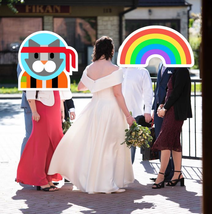 Suknia ślubna ecru/kremowa 176 cm