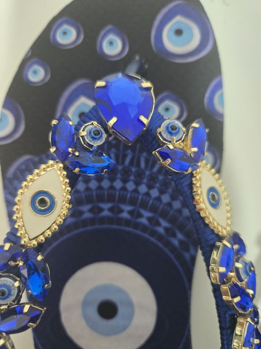 Havaianas Slim customizada Olho Grego Novas