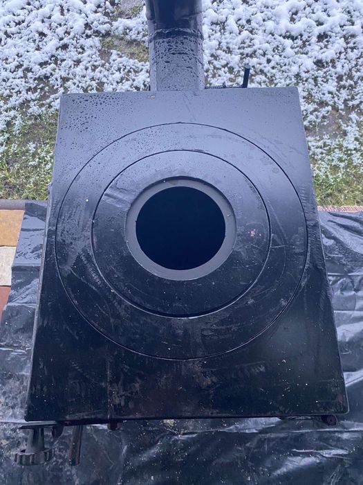 Буржуйка переносна з плитою для готування їжі на дровах