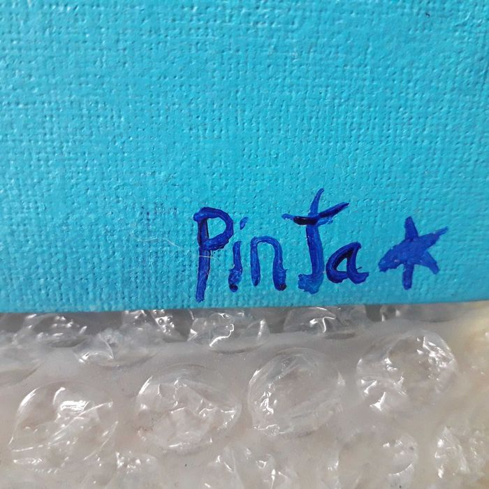 Tela infantil óleo 60x80 a estrear, em caixa de madeira alta (4 cm)