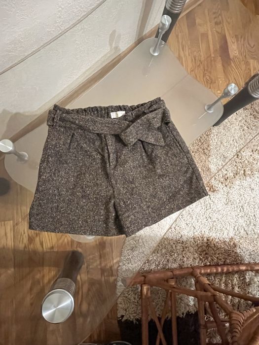 Шерстяні шорти від зара. Zara теплі шорти із завишеною талією