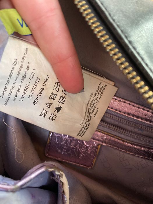 Torebka versace jeans czarna pasek vintage klasyczna logo