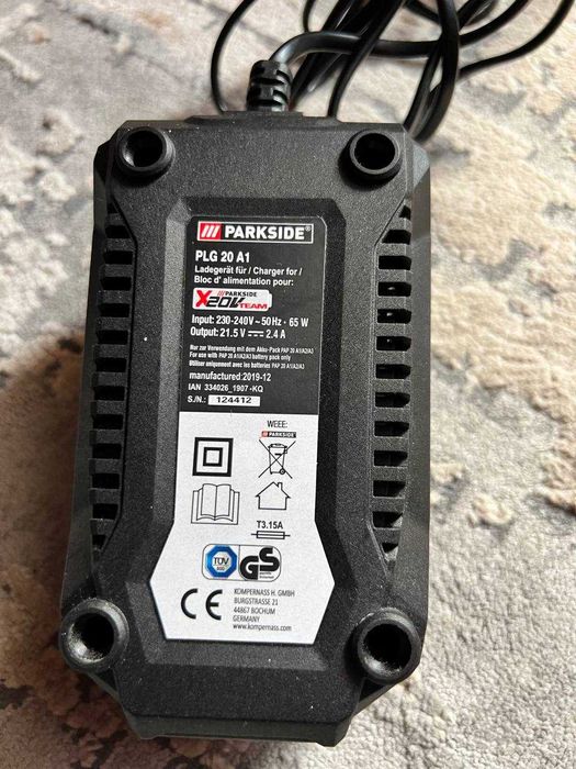 Продам новий оригінальний  зарядний пристрій PARKSIDE PLG 20 A1, Germany , Input:230-240 V, 50Hz 65W  Output: 21.5V 2.4 A
