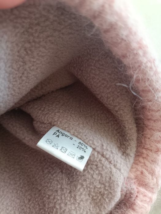 Шапка тепла зимова рожева жіноча