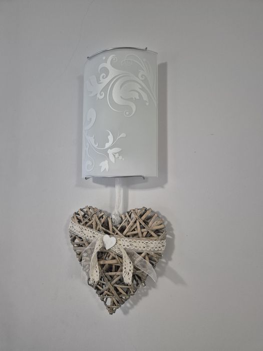 Lampa/plafon i 2 kinkiety mleczne szkło