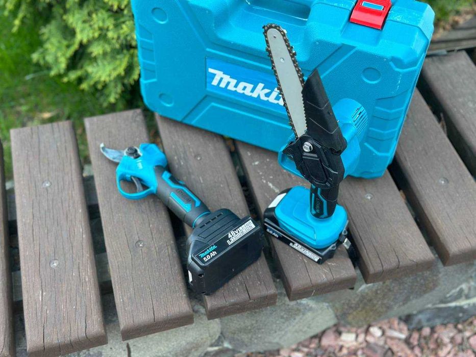 Набор инструментов цепная пила + секатор аккумуляторный Makita Макита