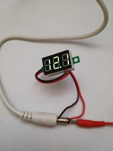 Вольтметр мини цифровой DC 0-100V (0.28" LED) | Для авто, блоков питания, радиолюбителей, DIY-проекты