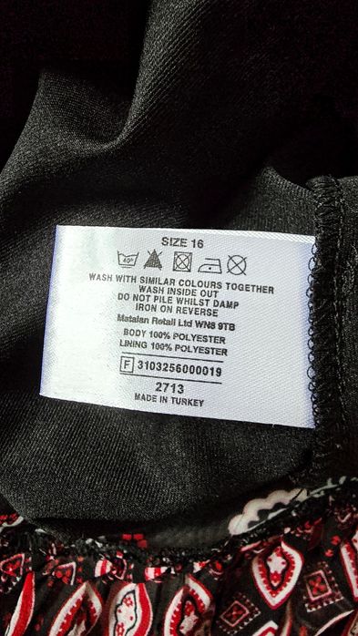 Papaya Luźna Wzorzysta Casualowa Sukienka Oversize