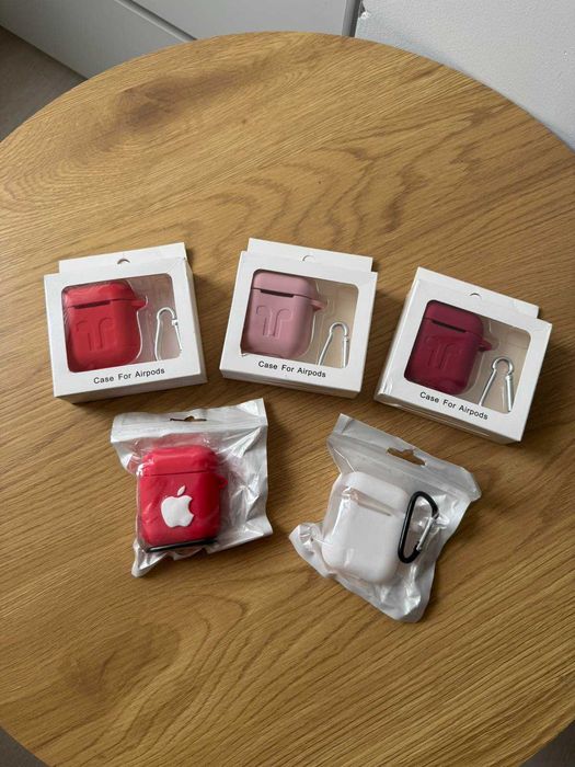 Силіконовий чохол до airpods 1, 2 чехол з карабіном