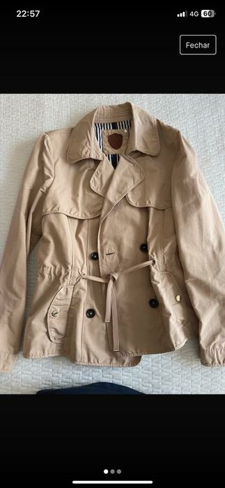 Parka bege massimo dutti