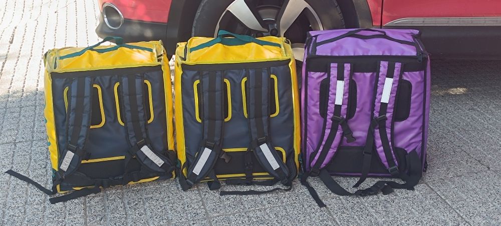Bag térmica glovo estafeta para entrega de comida