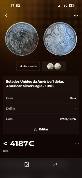 Vendo moeda antiga e rara