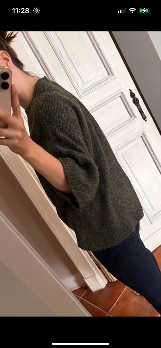 Mango M Sweter Nietoperz ze Złotą Nitką