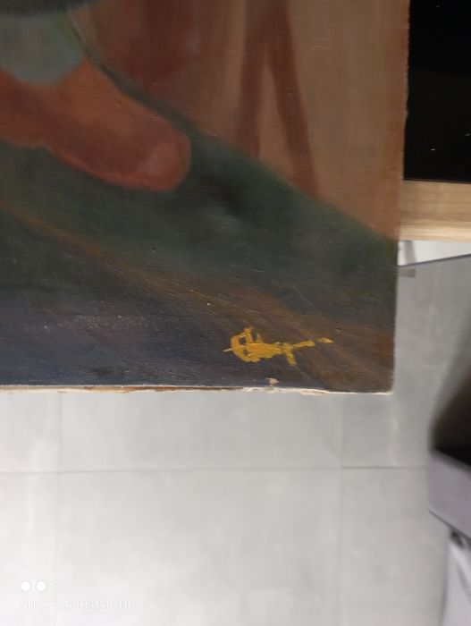 Stary obraz ręcznie malowany na płótnie