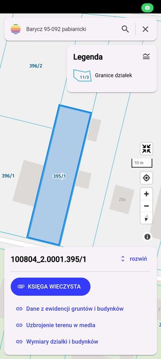Działka 1013m2, 85 000zł Barycz 95-082 Dobroń