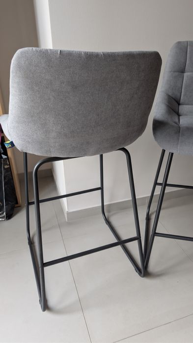 Стілець Барний Сірий/Ніжки метал